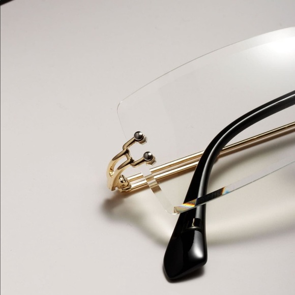 Square Rimless Sunglasses - Picture 3 of 4